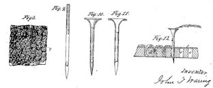 Patent John T. Waring ber eine Tuftingvorrichtung