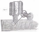 Zeichnung der wahrscheinlich ersten patentierten Tuftingmaschine.